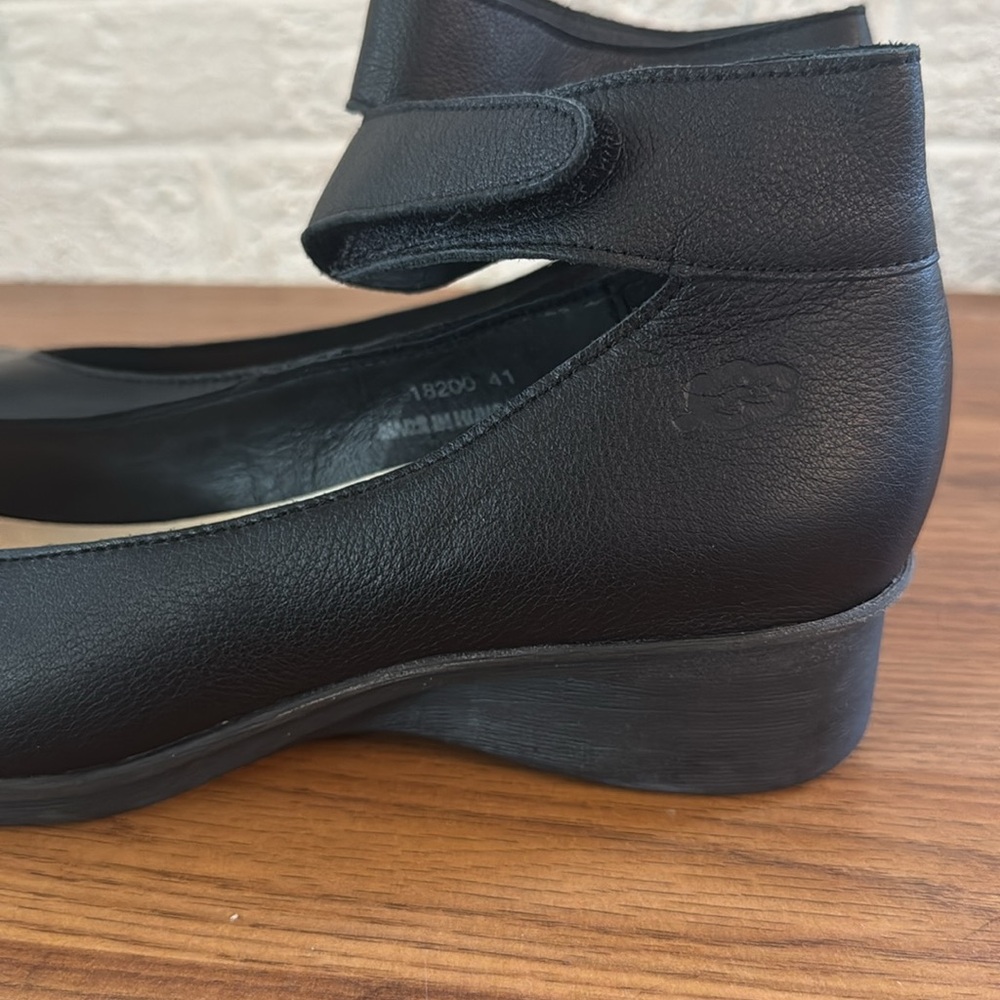 Loints Of Holland Sydney Wedge Ankle Strap Womens Black Nappa Leather EU 41 Shoe - Picture 10 of 12